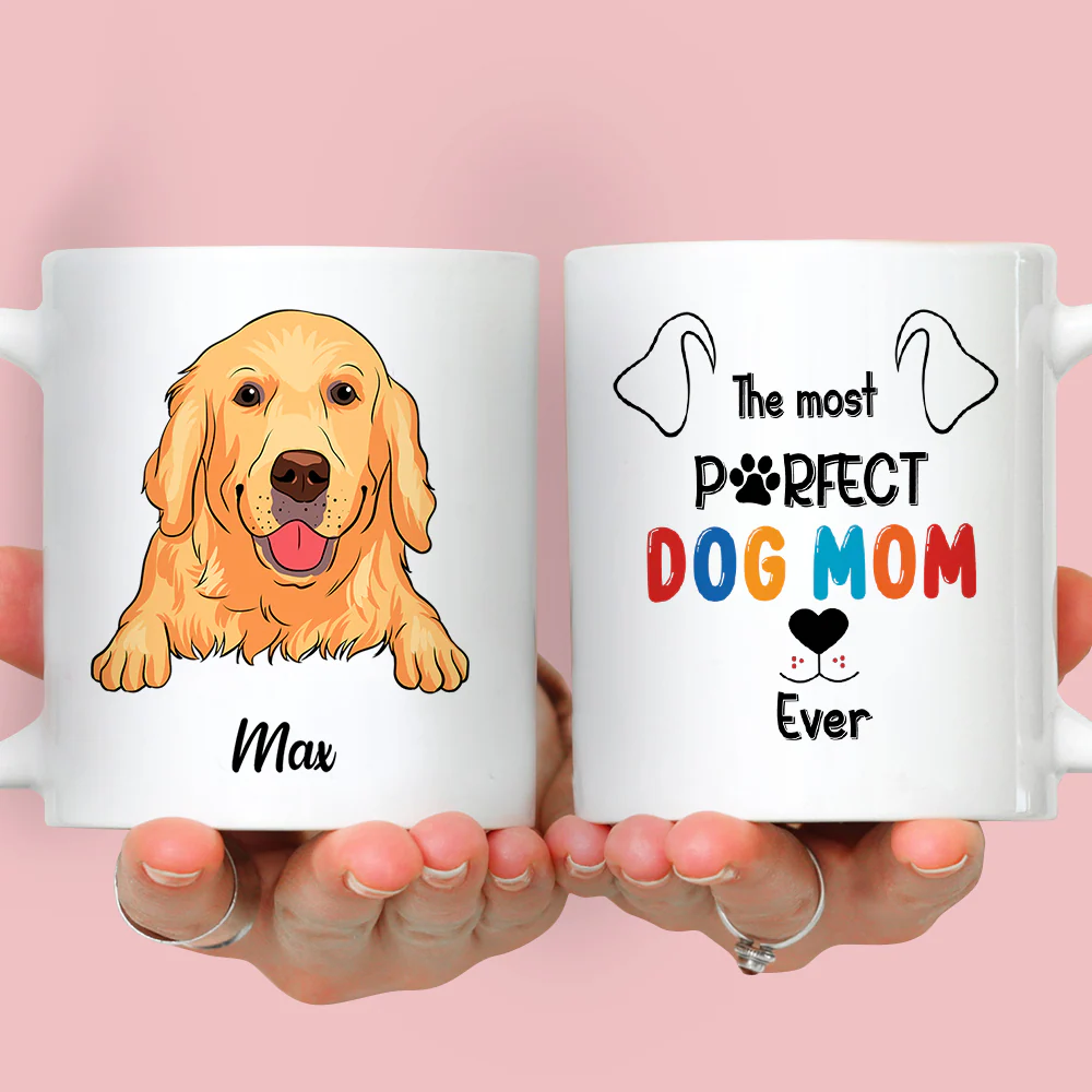 Perfect Dog Mom - Personalized Custom Coffee Mug - Image 2