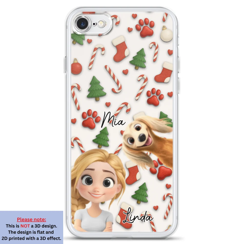 Pet And Human Cartoon Ver 2 - Personalized Custom Phone Case - Image 6