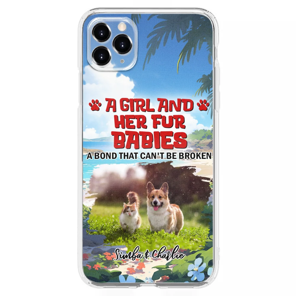 Pet And Mom Summer Photo - Personalized Custom Phone Case - Image 5