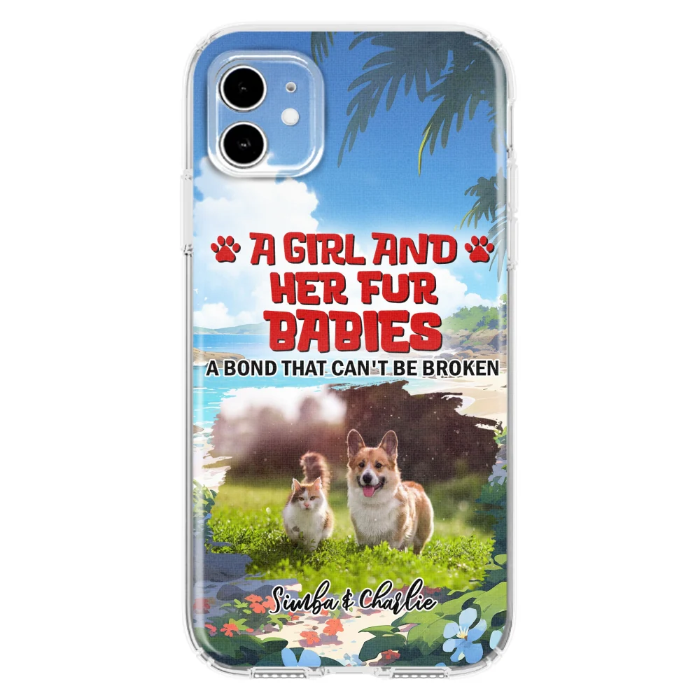 Pet And Mom Summer Photo - Personalized Custom Phone Case - Image 7