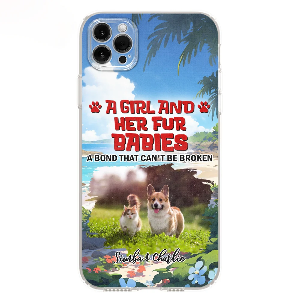 Pet And Mom Summer Photo - Personalized Custom Phone Case - Image 8