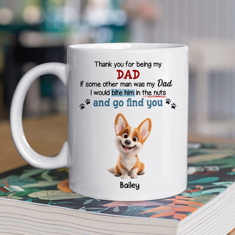 Pet Bite Butt Cartoon - Personalized Custom Coffee Mug - Image 3