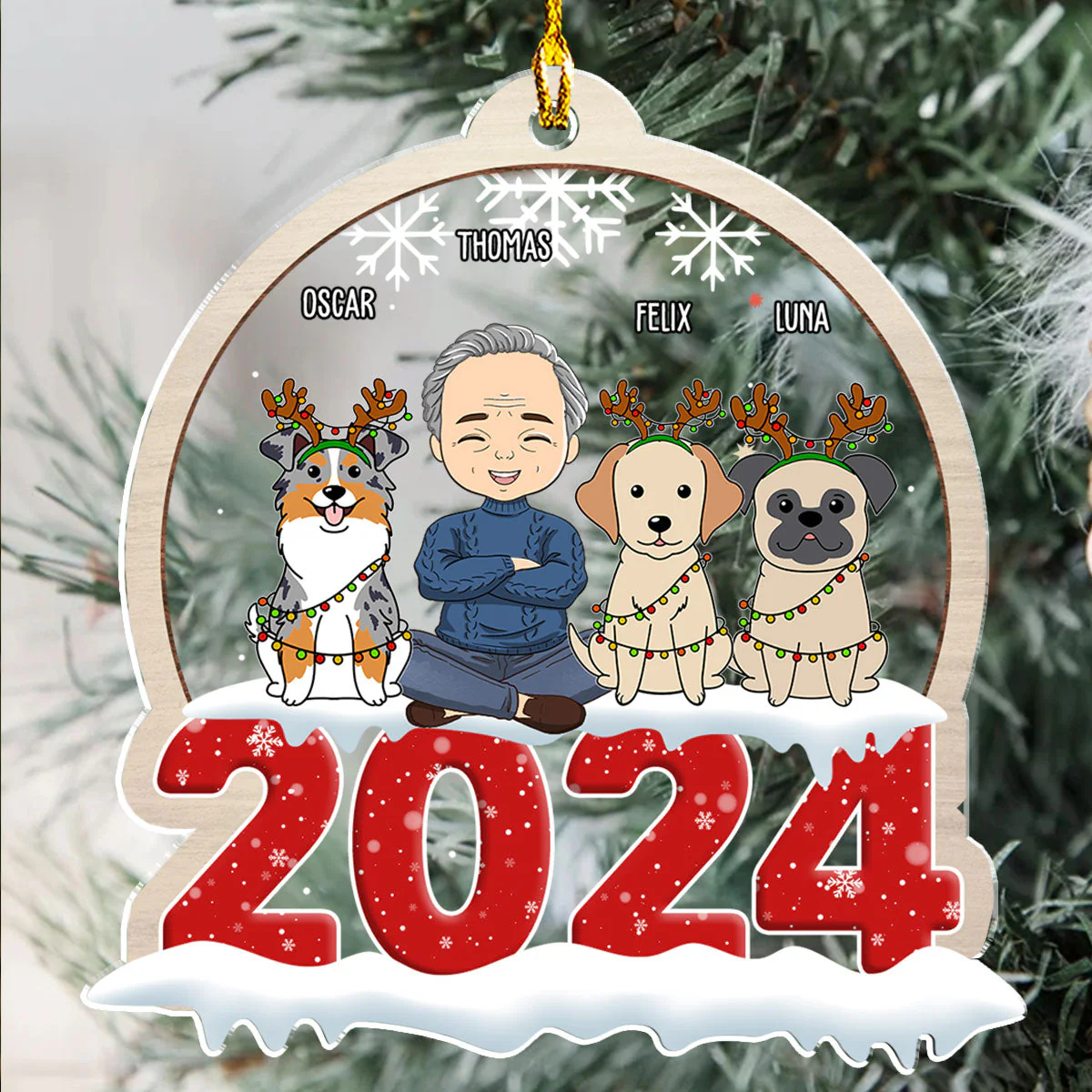 Pet Crystal Snow Globe - Personalized Custom Acrylic Ornament - Image 3