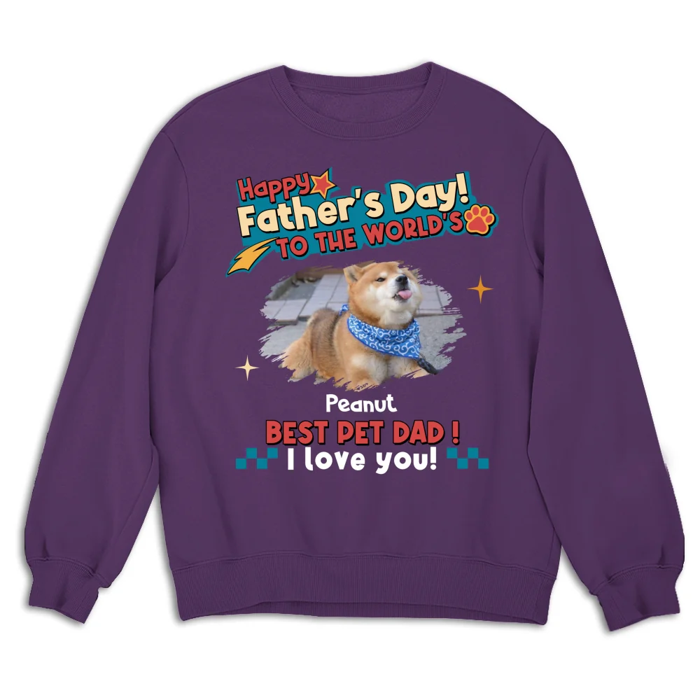 Pet Dad Forever Photo - Personalized Custom Shirt - Image 15