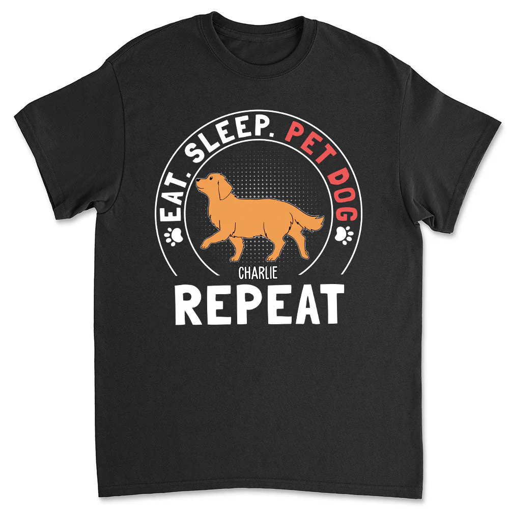 Pet Dog Repeat - Personalized Custom Premium T-shirt