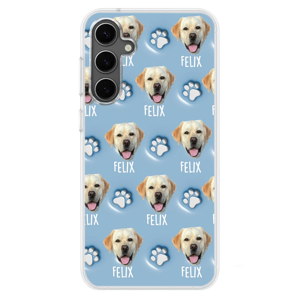 Pet Face And Paw - Personalized Custom 3D Inflated Effect Phonecase - Image 28