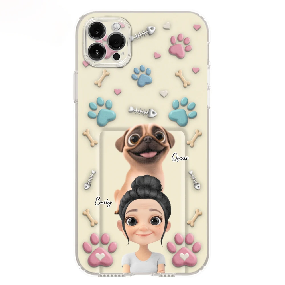 Pet Mom Cartoon - Personalized Custom 3D Effect Phone Case - Image 10
