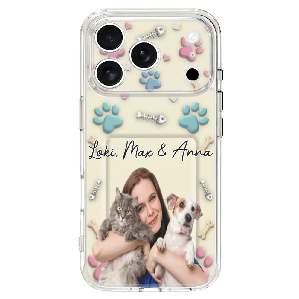 Pet Mom Cartoon Photo - Personalized Custom 3D Effect Phone Case - Image 28