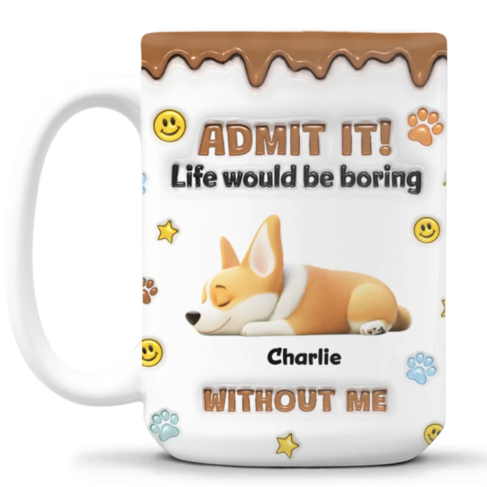 Pet Mom Dad Life Must Have Us - Personalized Custom 3D Inflated Effect Mug - Image 7