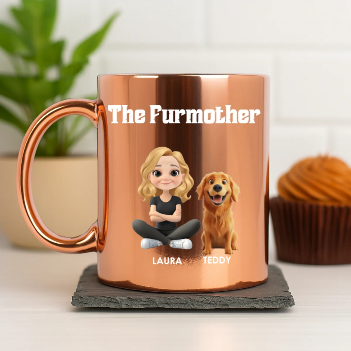 Pet Mom Luxury - Personalized Custom Metallic Mug - Image 6