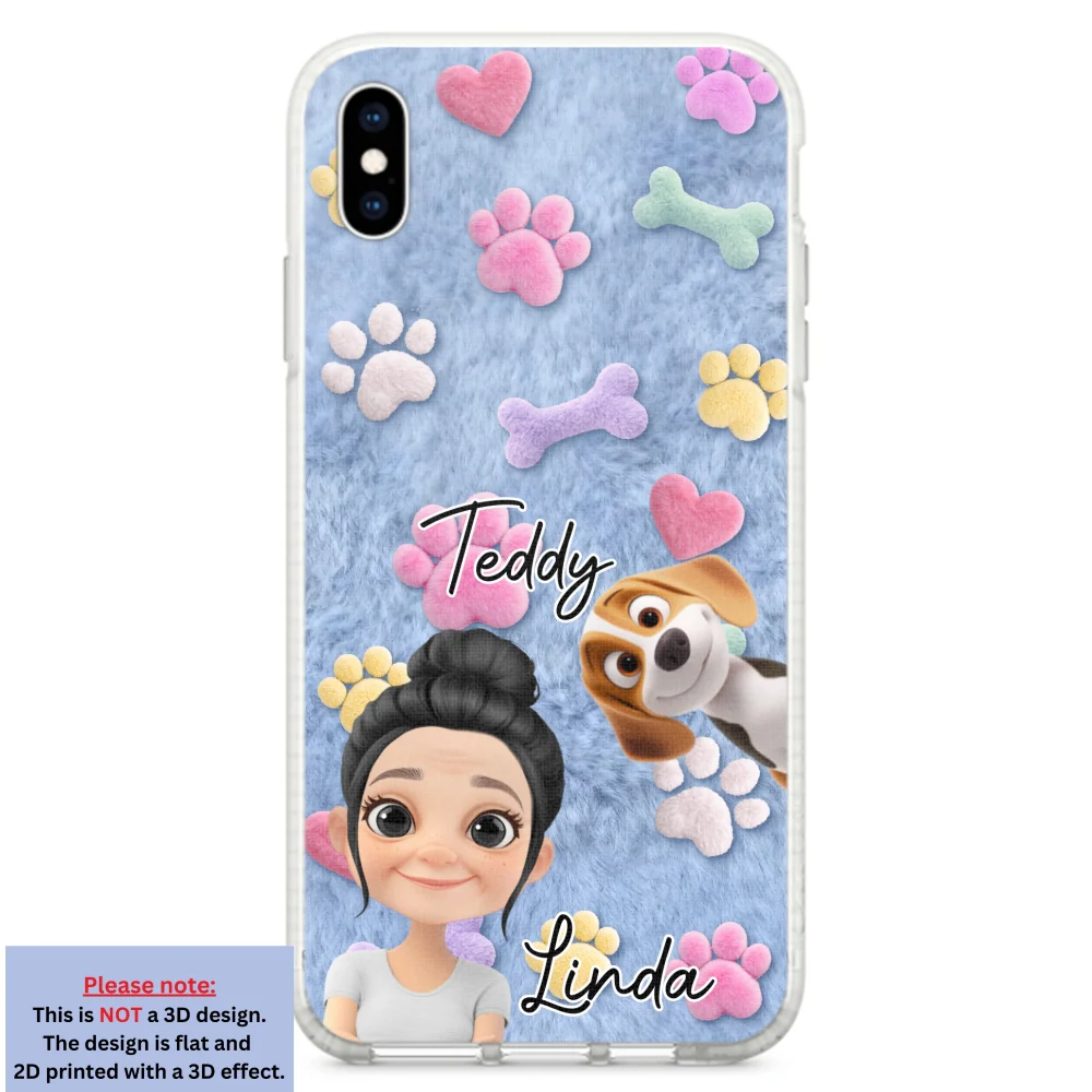 Pet Mom Mum With Fur Baby - Personalized Custom 3D Effect Phone Case - Image 24