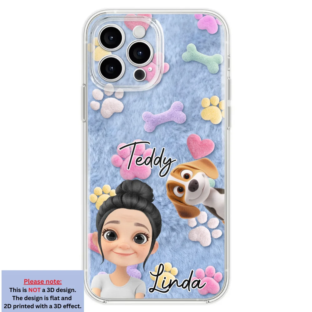 Pet Mom Mum With Fur Baby - Personalized Custom 3D Effect Phone Case - Image 27