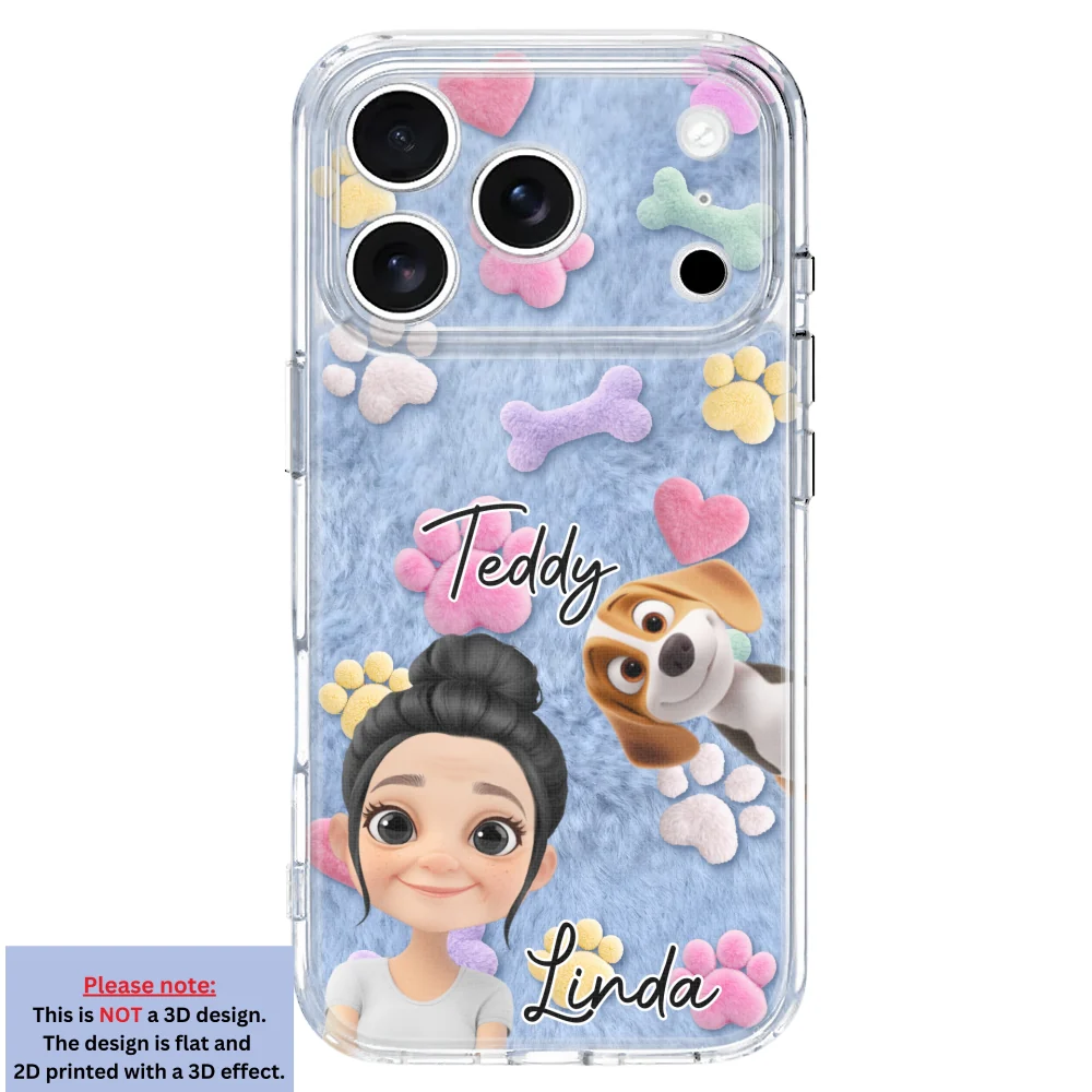 Pet Mom Mum With Fur Baby - Personalized Custom 3D Effect Phone Case - Image 31