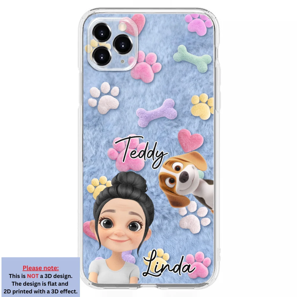 Pet Mom Mum With Fur Baby - Personalized Custom 3D Effect Phone Case - Image 9