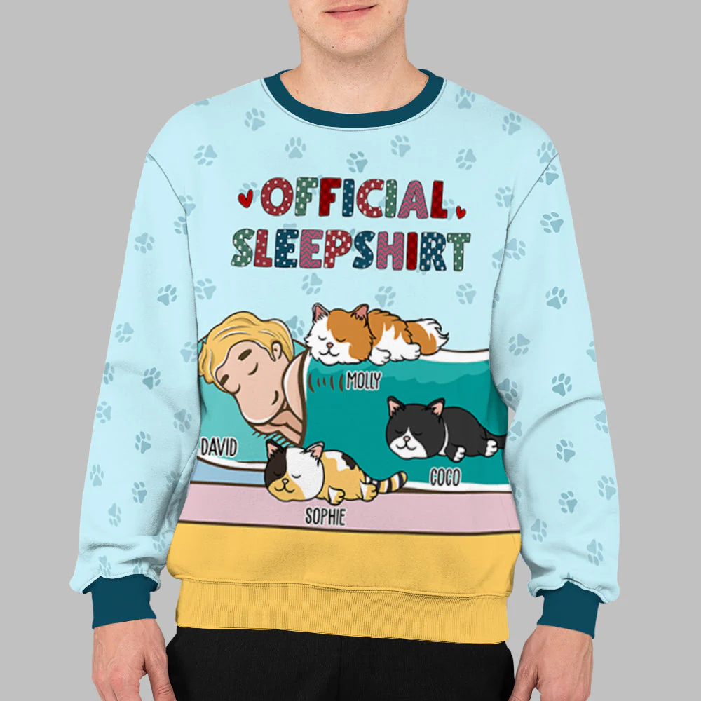 Pet Official Sleepshirt - Personalized Custom All-Over-Print Sweatshirt - Image 4