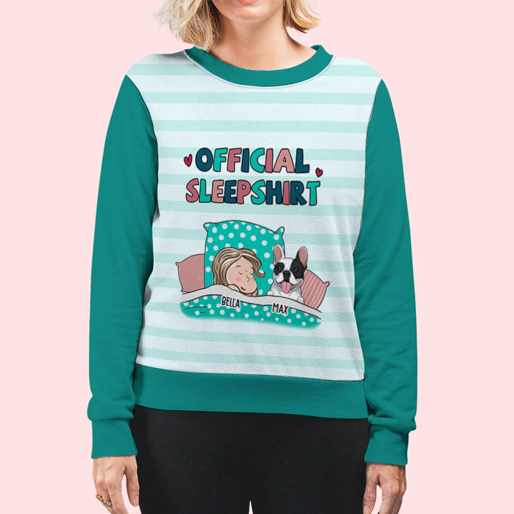 Pet Official Sleepshirt - Personalized Custom All-Over-Print Sweatshirt - Image 6