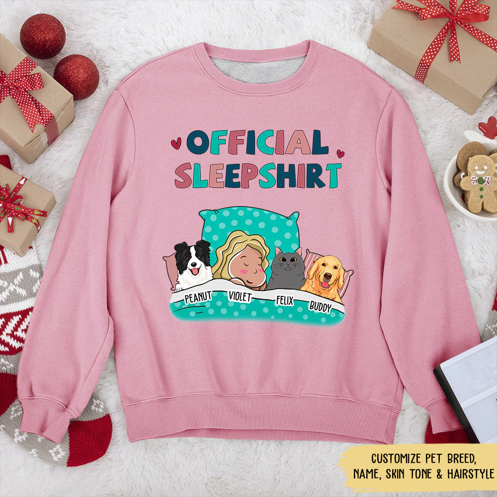 Pet Official Sleepshirt - Personalized Custom Sweatshirt - Image 4