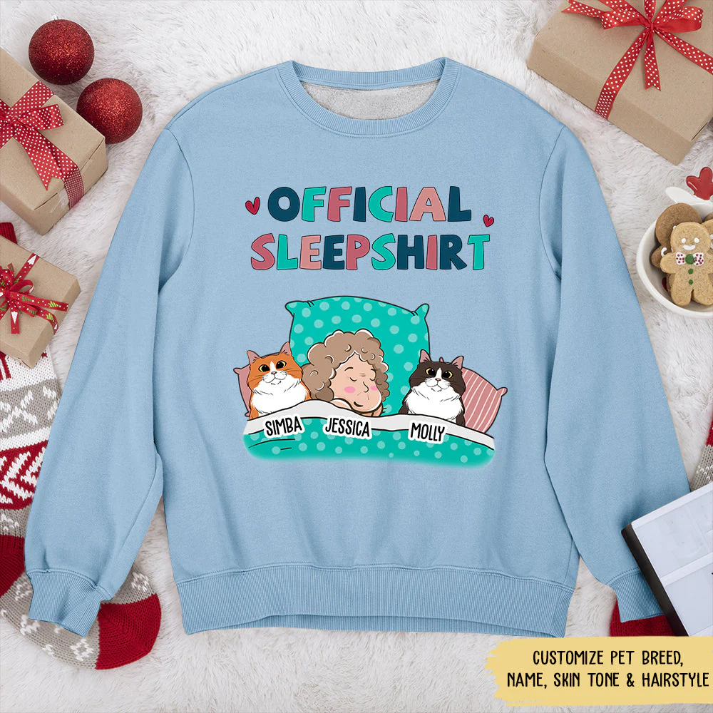 Pet Official Sleepshirt - Personalized Custom Sweatshirt - Image 4