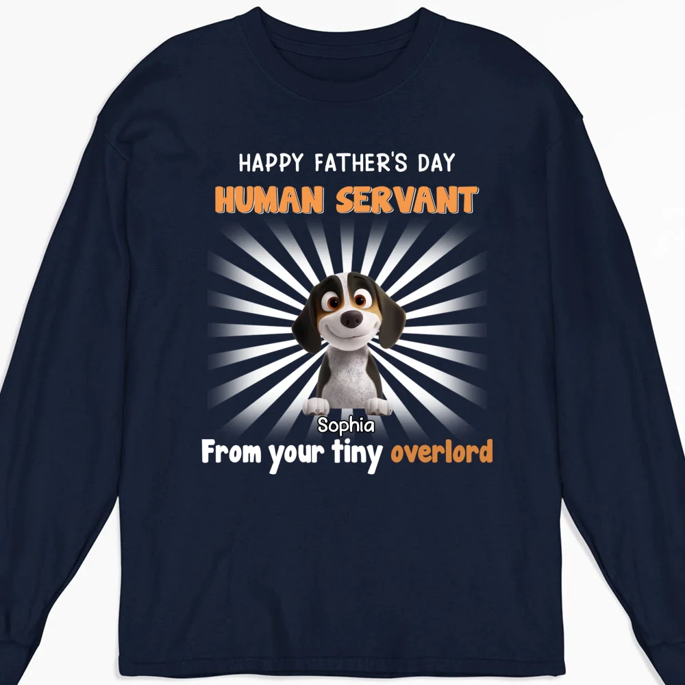 Pet Overlord And Human Servant - Personalized Custom Long Sleeve T-Shirt - Image 4