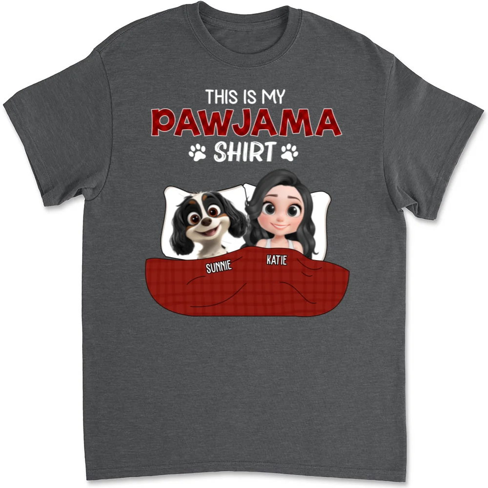 Pet Pawjama Shirt Dark Version - Personalized Custom Unisex T-shirt - Image 10
