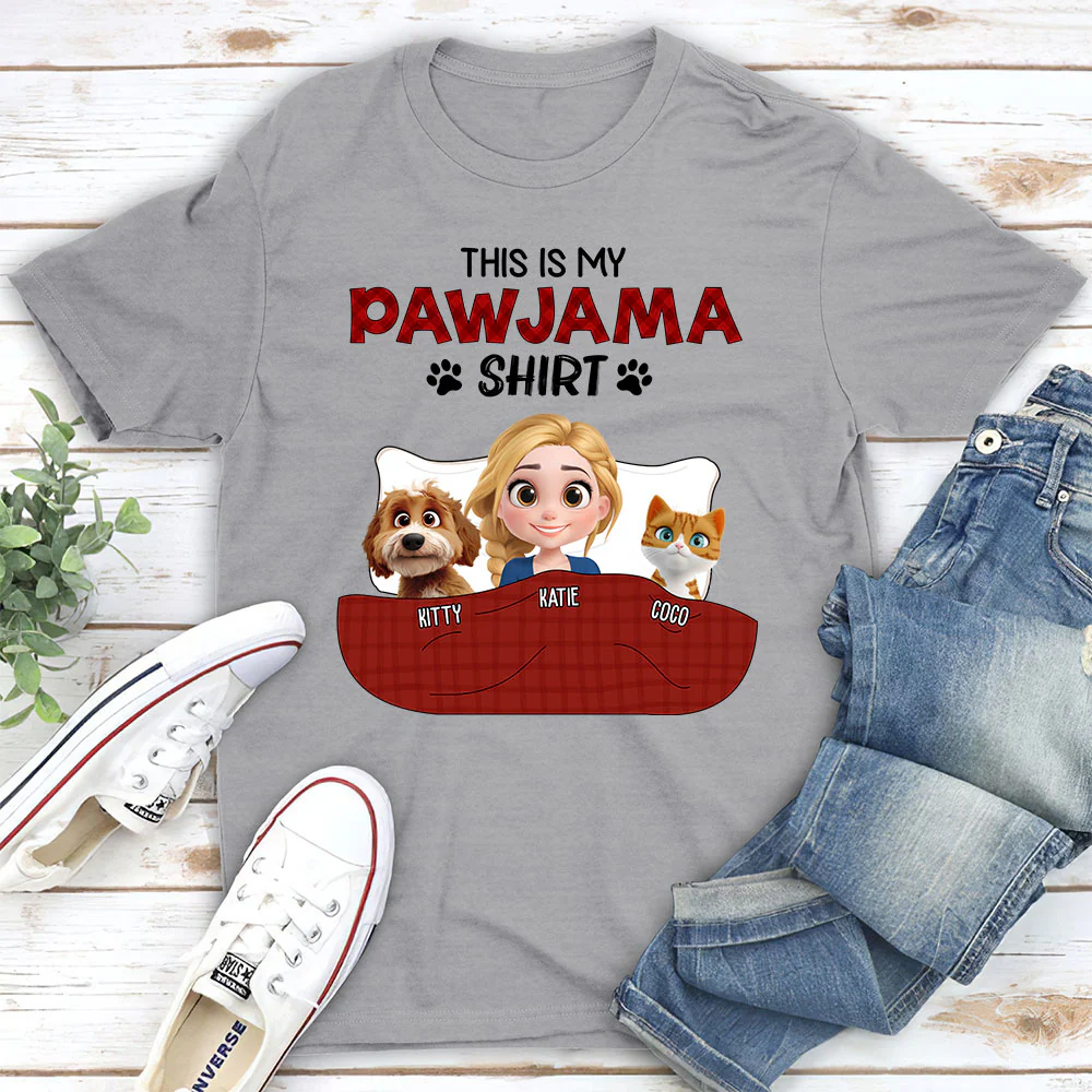 Pet Pawjama Shirt New Style - Personalized Custom Unisex T-Shirt - Image 3