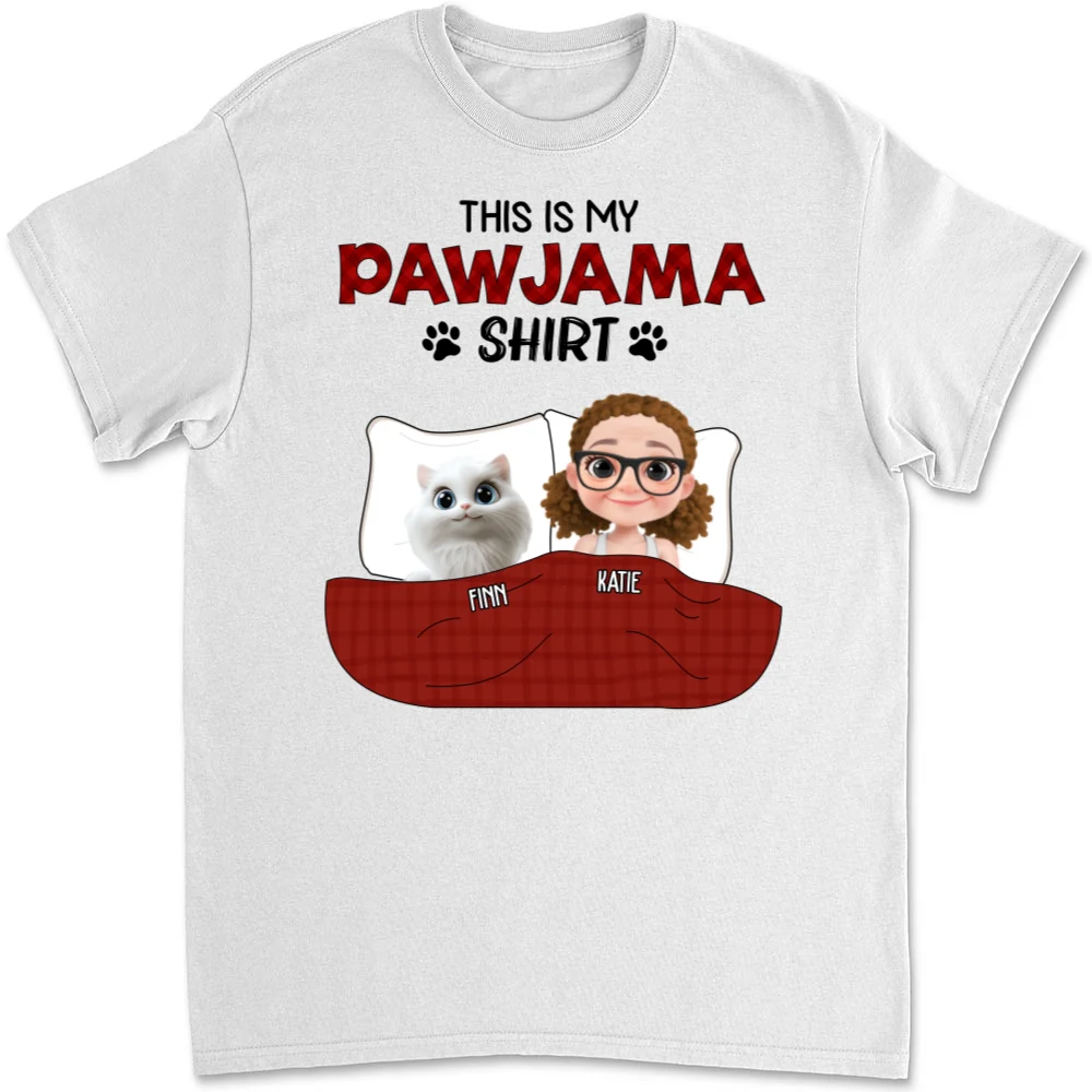 Pet Pawjama Shirt New Style - Personalized Custom Unisex T-Shirt - Image 5