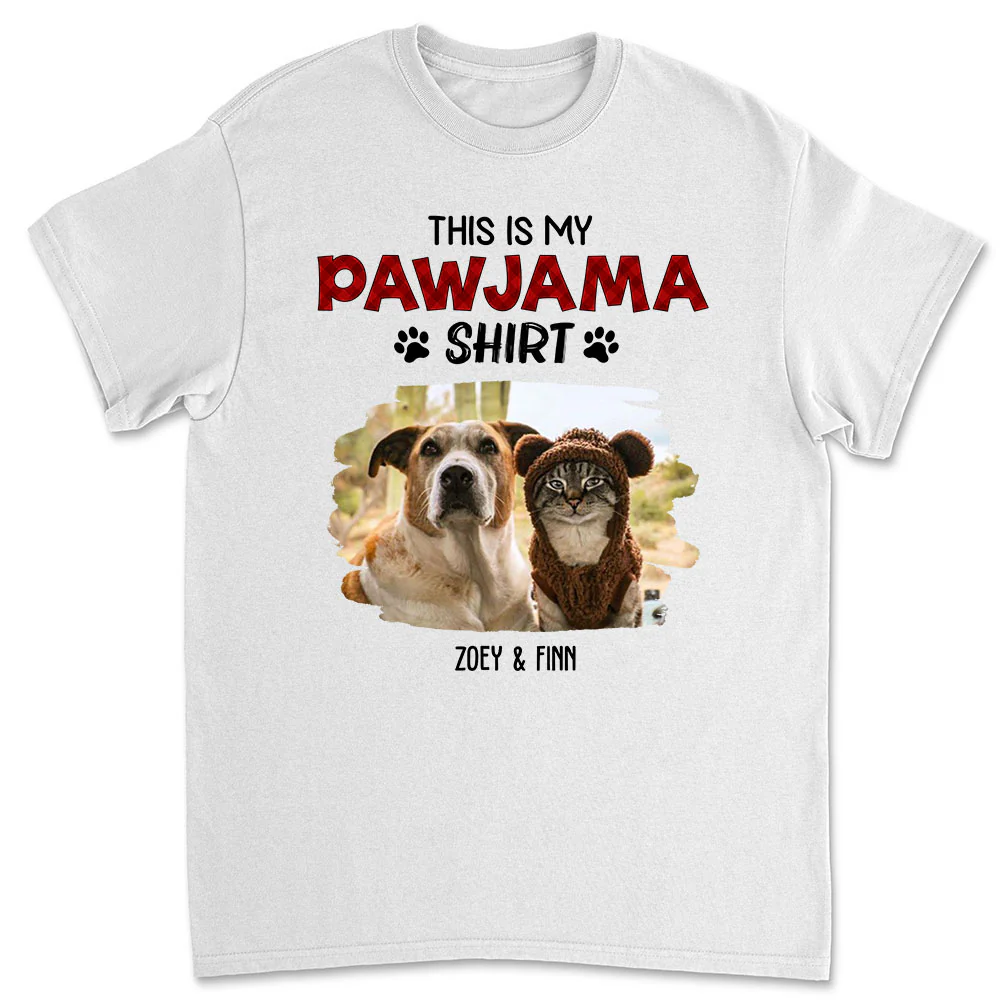 Pet Pawjama Shirt New Style Photo - Personalized Custom Unisex T-Shirt