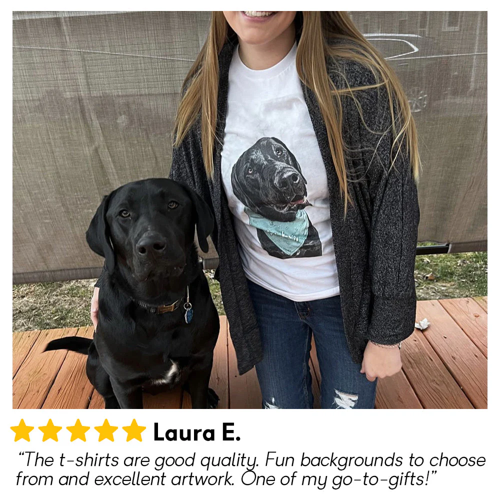 Pet Portrait - Personalized Custom Unisex T-shirt - Image 2