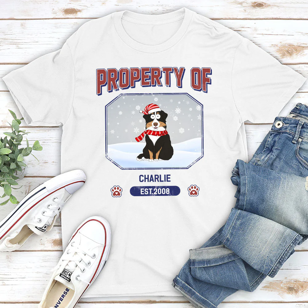 Pet Property Of - Personalized Custom Unisex T-shirt - Image 2