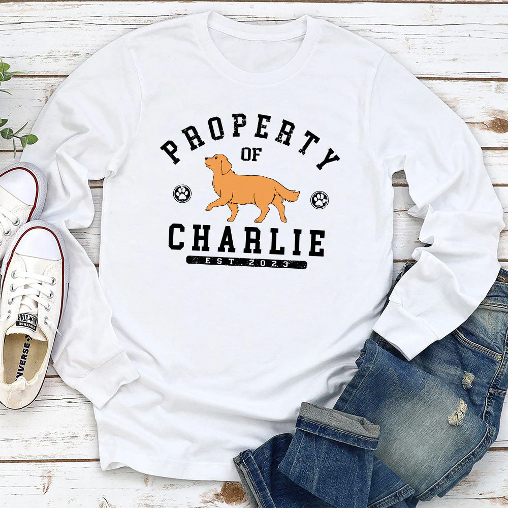 Pet Property - Personalized Custom Long Sleeve T-shirt - Image 5