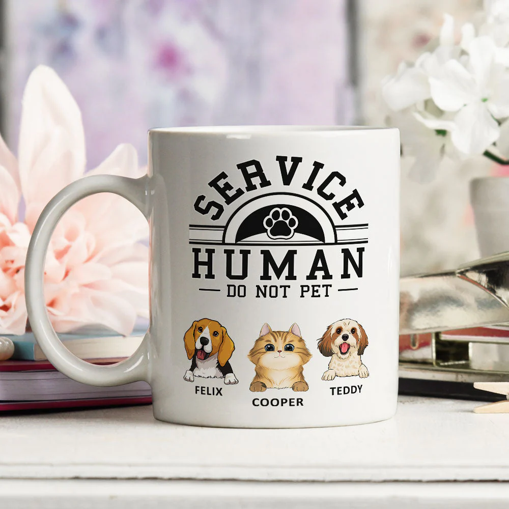 Pet Service Human Logo - Personalized Custom Coffee Mug - Image 5