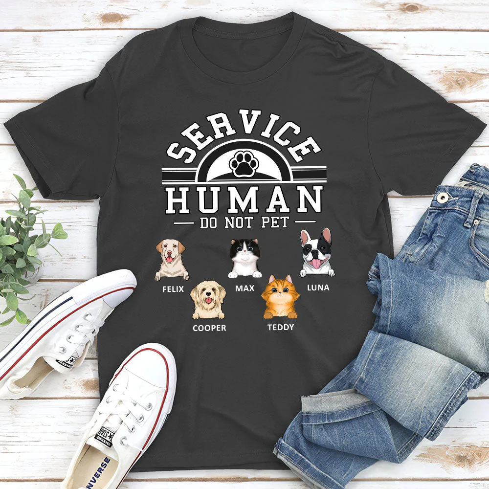 Pet Service Human Logo - Personalized Custom Unisex T-shirt - Image 5