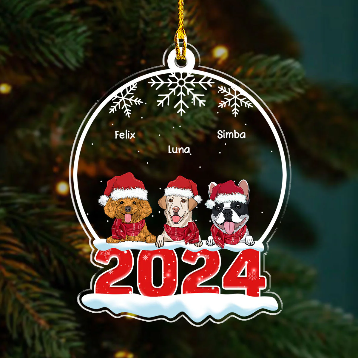 Pet Snow Globe - Personalized Custom Acrylic Ornament - Image 4