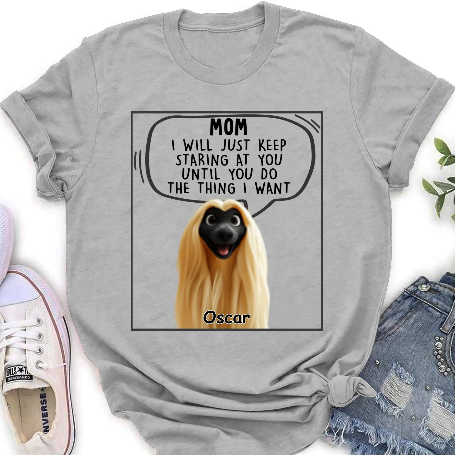 Pet Will Just Keep Staring - Personalized Custom Women's T-Shirt - Image 7
