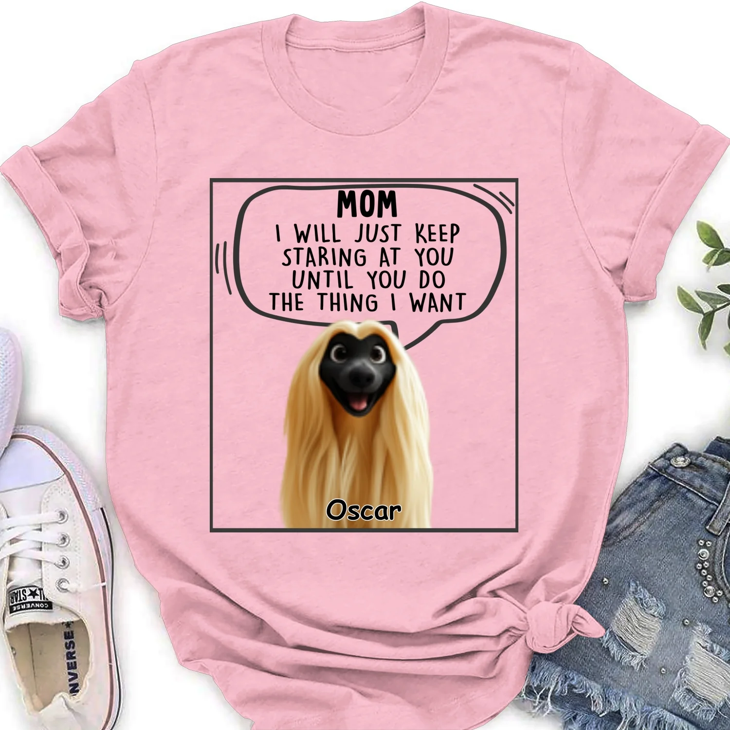 Pet Will Just Keep Staring - Personalized Custom Women's T-Shirt - Image 9