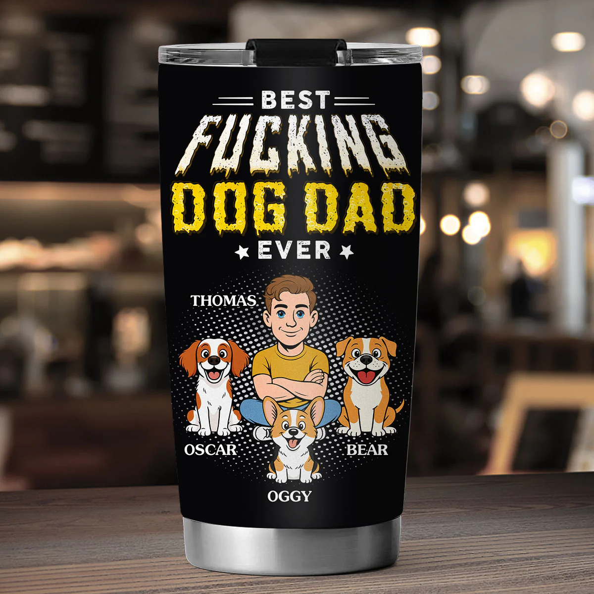 Pets Dad Champion - Personalized Custom Tumbler - Image 4