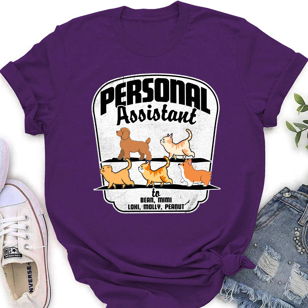 Pets Personal Assistant - Personalized Custom Women's T-shirt - Image 3
