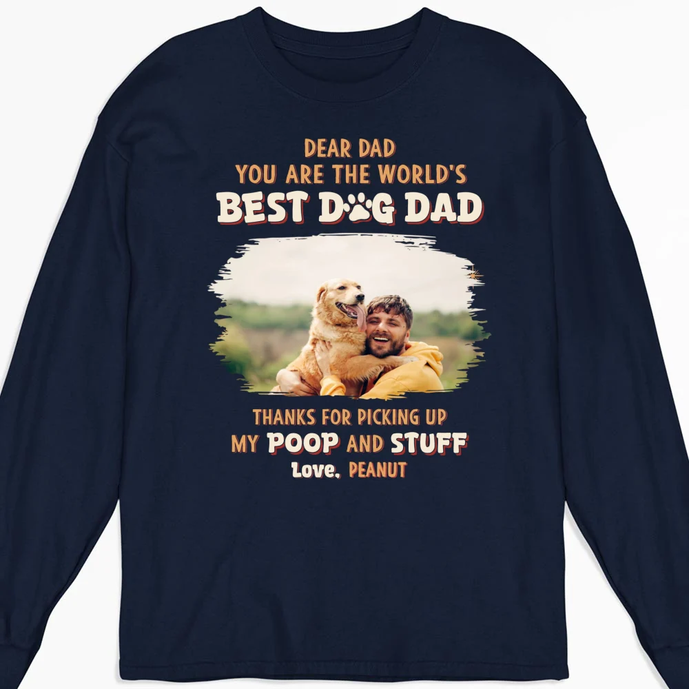 Picking Our Poop Photo  - Personalized Custom Long Sleeve T-shirt - Image 8