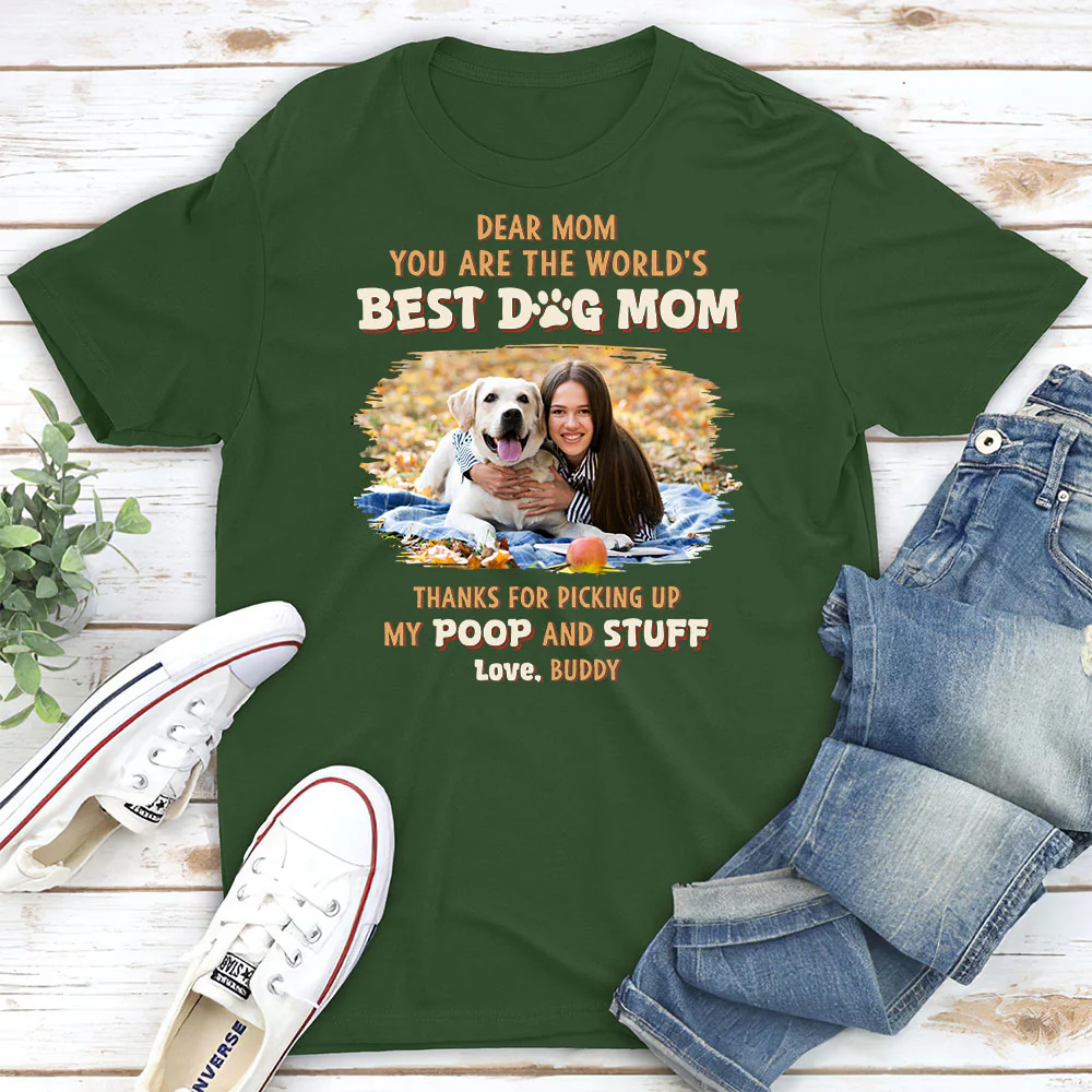 Picking Our Poop Photo - Personalized Custom Unisex T-shirt - Image 2