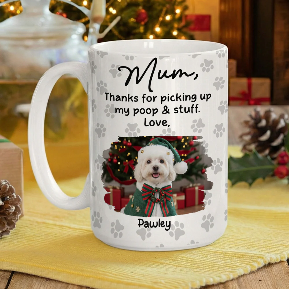 Picking Up My Poo And Stuff Photo - Personalized Custom Coffee Mug - Image 5