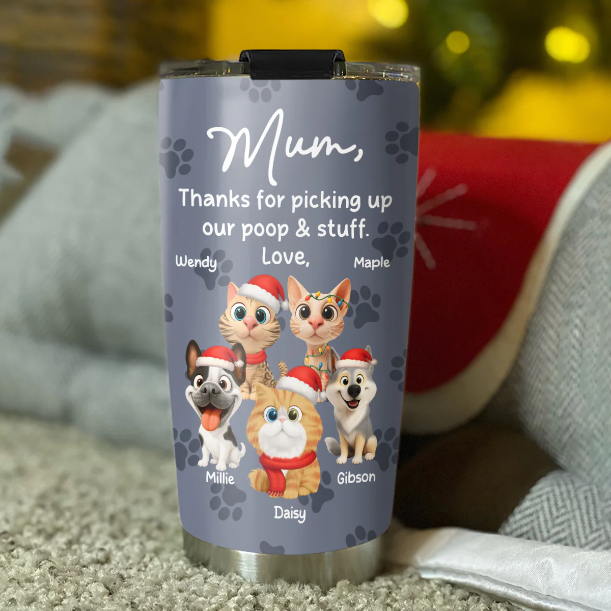 Picking Up My Poo And Stuff Ver Pet - Personalized Custom Tumbler - Image 5