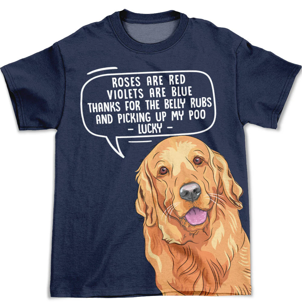 Picking Up My Poo - Personalized Custom Premium All-over-print T-shirt
