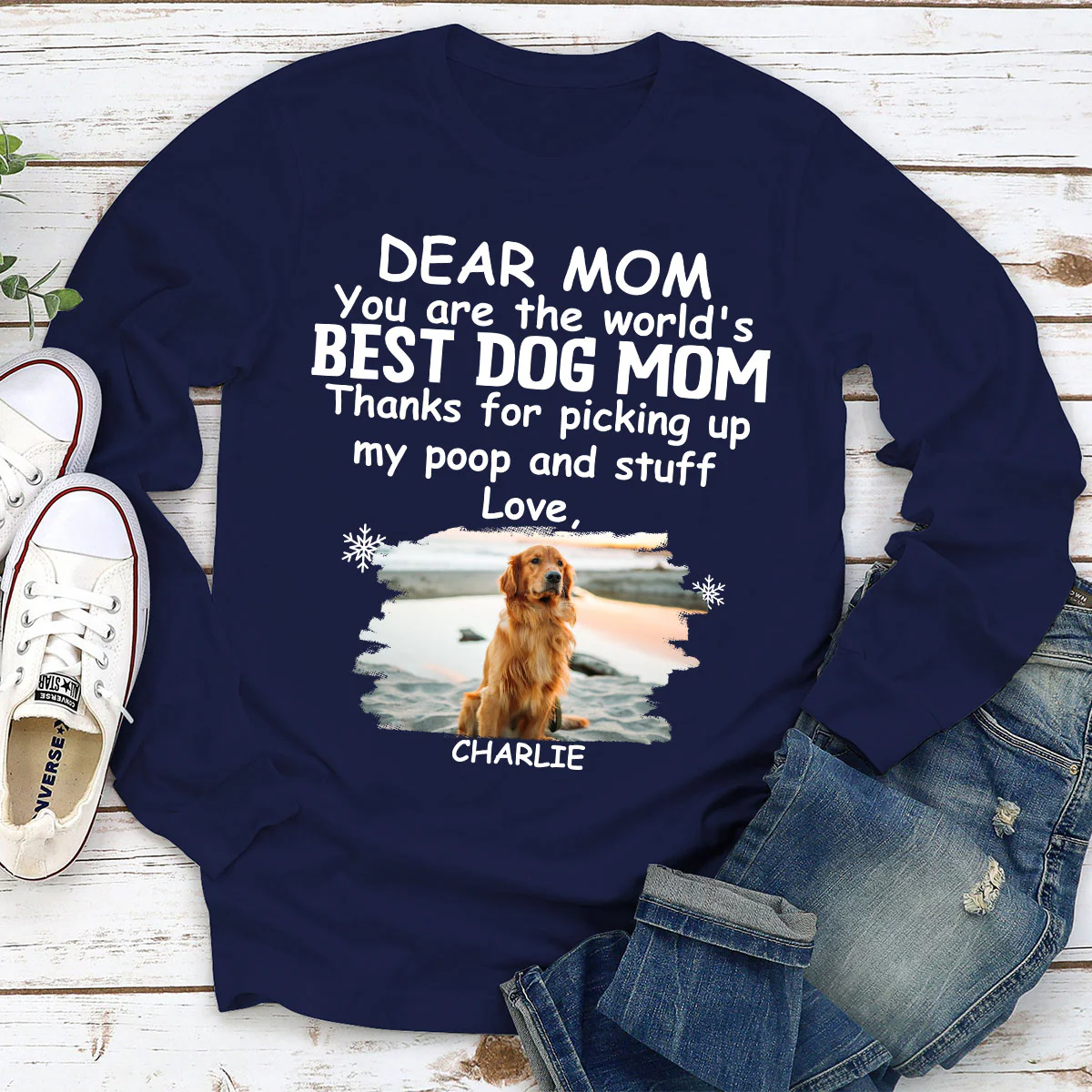 Picking Up Our Stuff Photo - Personalized Custom Long Sleeve T-shirt - Image 2