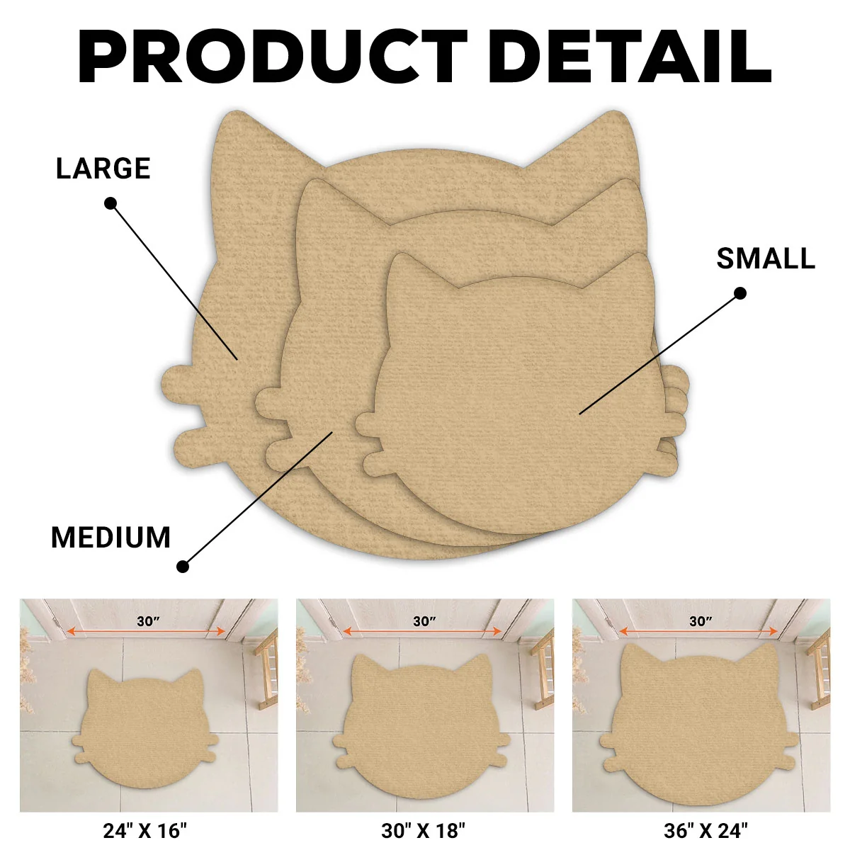 Please Keep Door Closed Because Of Cats Photo- Personalized Custom Doormat - Image 3