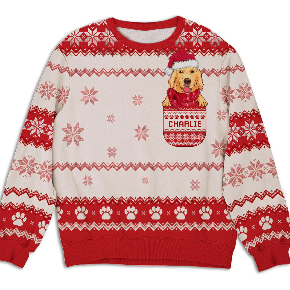 Pocket Dog - Personalized Custom All-Over-Print Sweatshirt