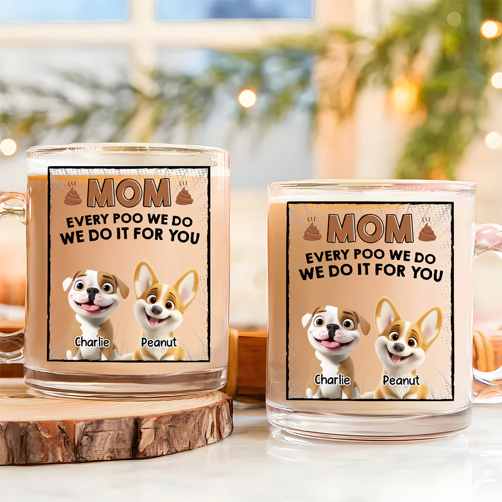 Poo I Do - Personalized Custom Glass Mug - Image 2