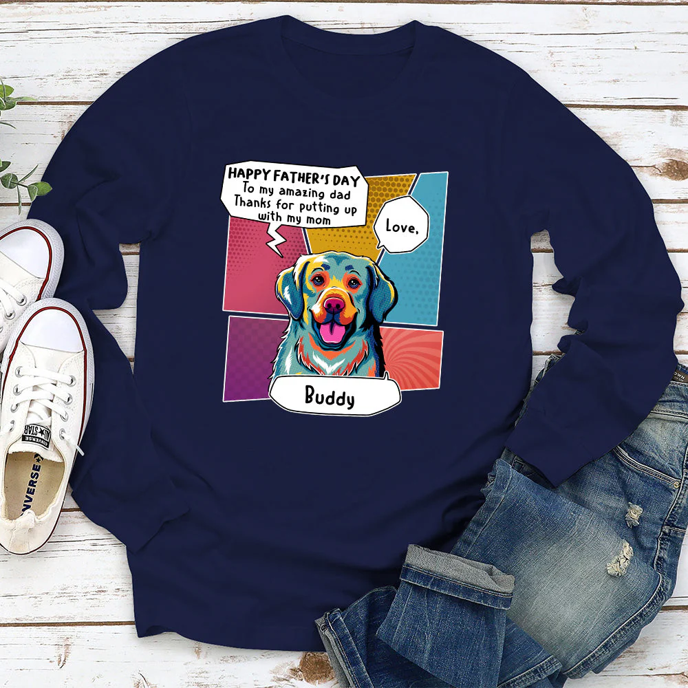 Amazing Dad 2 - Personalized Custom Long Sleeve T-shirt - Image 2