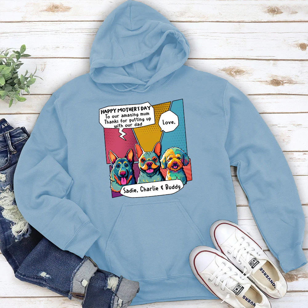 Pop Art Amazing Mom – Personalized Custom Hoodie - Image 4
