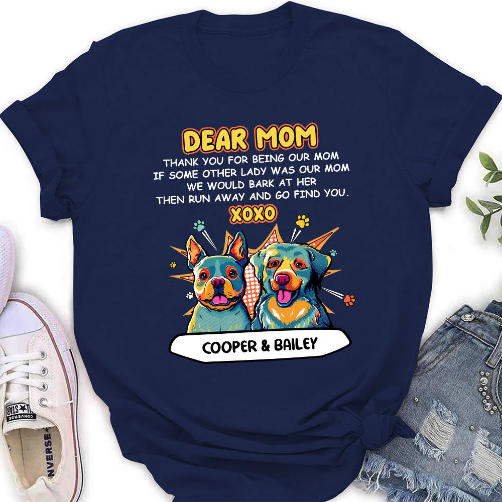 Pop Art Dear Dad XOXO - Personalized Custom Women's T-shirt - Image 2