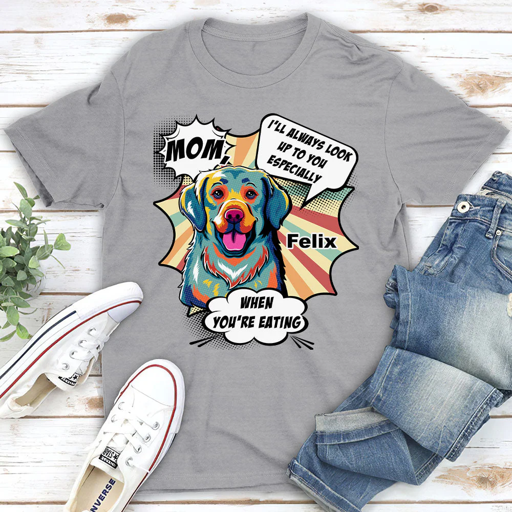 Pop Art Dogs Look Up to You - Personalized Custom Unisex T-shirt - Image 4